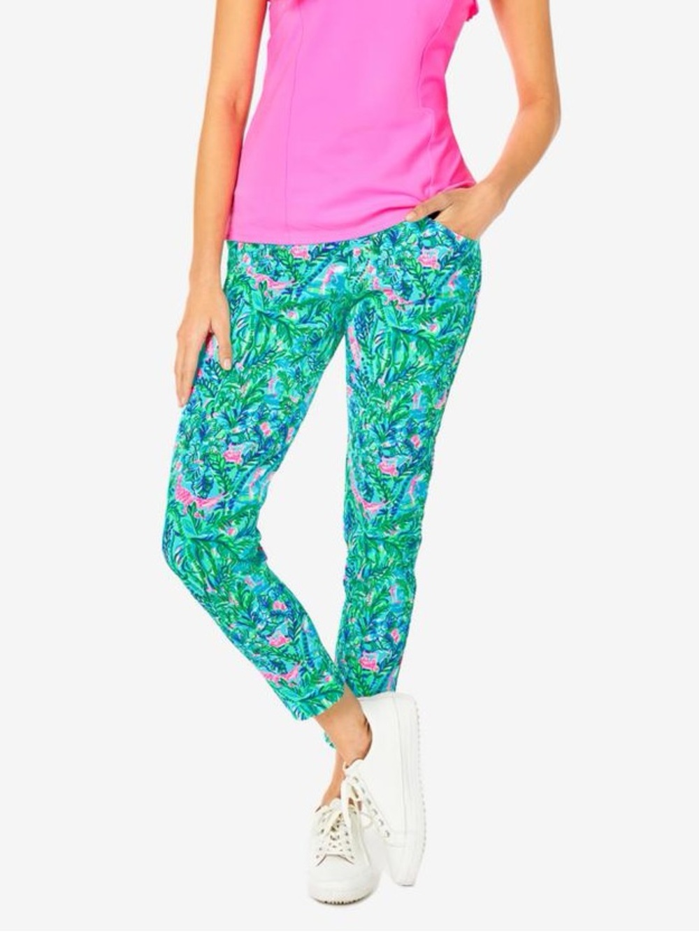 Lilly Pulitzer Luxletic Corso Pant Par-Fection golf print size 00 NEW